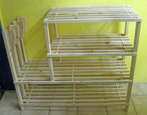 Stiefel und Schuhregal Holz, Schuh Regal Schrank Ablage Aufbewahrung, 4