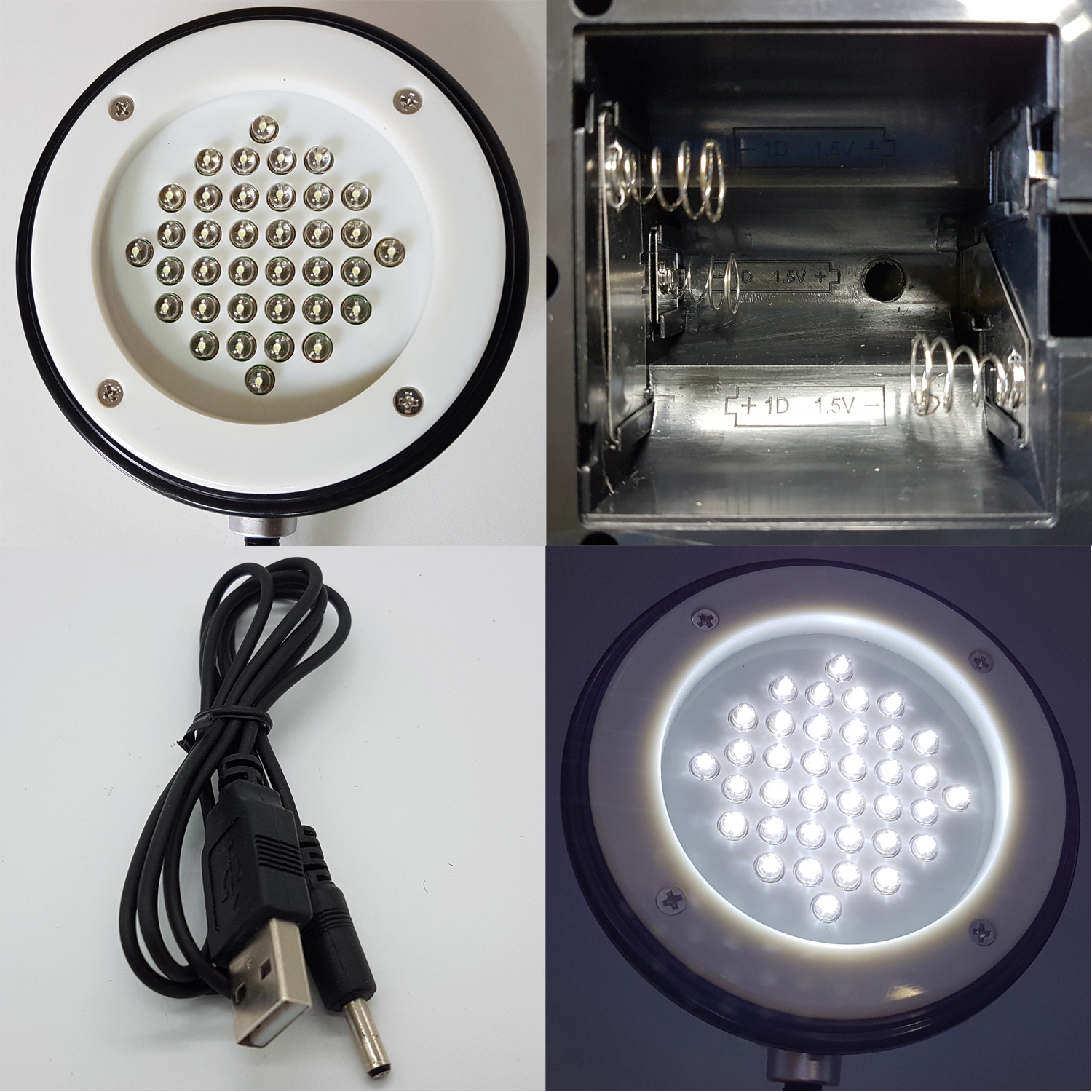 LED Lampe Tischlampe USB, Batterie flexibel drehbarer Lampenkopf Licht Leselampe | eBay