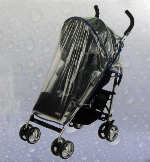 Buggy Regenschutz Kunststoff Buggy Kinder Wagen Regen Schutz Haube rot Klett